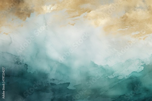 A teal watercolor background painting backgrounds nature.