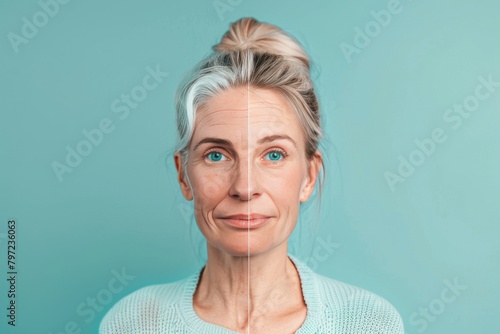 Skinning aging diversity in aging skincare trends for life illustrations, caring and visibly aging treatment options in age illustrations, anti skin aging care techniques in life stage portraits.