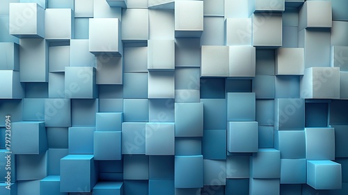 Background design, abstract geometric blocks, 3d render