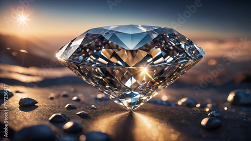 Jewelry gemstone silver diamond shining