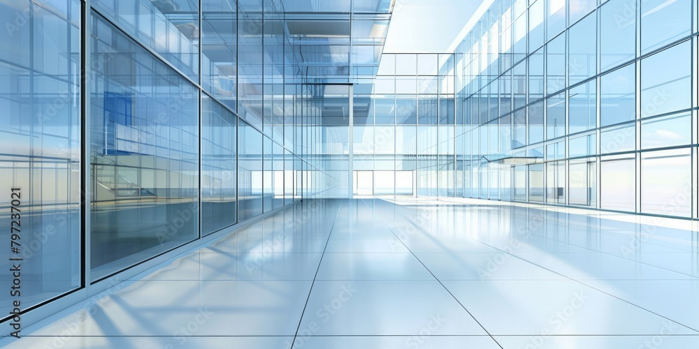 A large, empty room with a lot of windows A large, empty room with a lot of windows