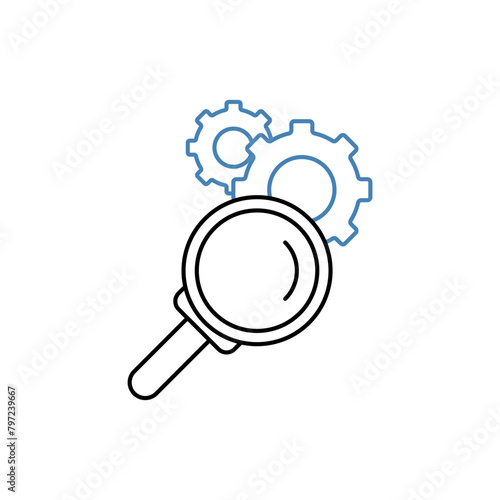 r d concept line icon. Simple element illustration. r d  concept outline symbol design.
