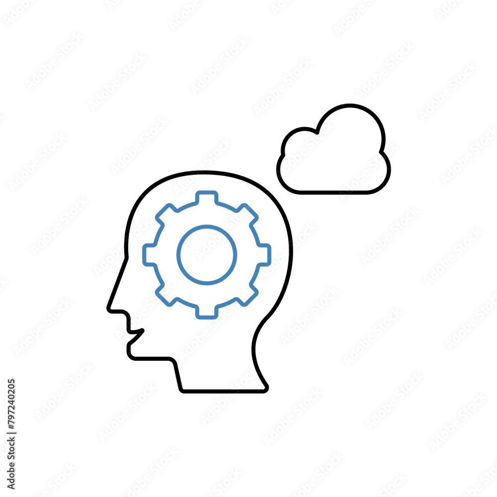 imagination concept line icon. Simple element illustration. imagination concept outline symbol design. imagination concept line icon. Simple element illustration. imagination concept outline symbol design.