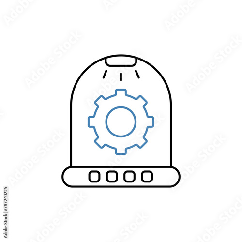 incubator concept line icon. Simple element illustration. incubator concept outline symbol design.
