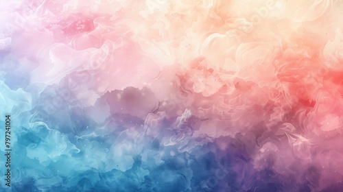 Background featuring a gentle watercolor texture in pastel shades. photo