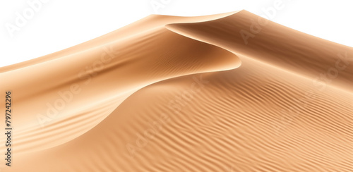 Nature Sand dunes PNG hot Sahara Desert isolated on white and transparent background - Heat Dry Oasis Exploration Landscape