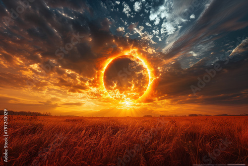Solar Eclipse, Generative AI photo
