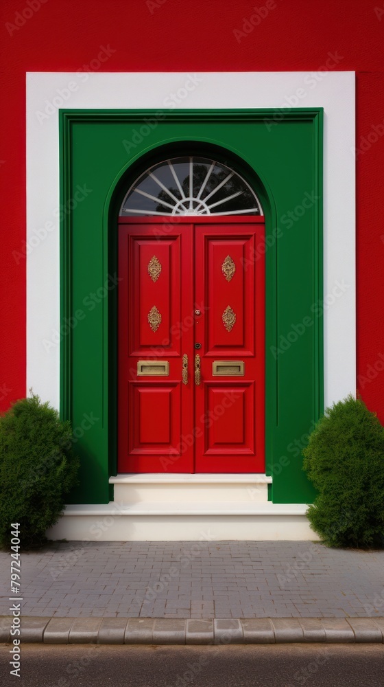 High contrast Door door architecture green. High contrast Door door architecture green.