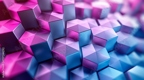 modern wallpaper abstract background with blue and purple hexagons  business presentation background desktop wallpaper  website homepage banner
