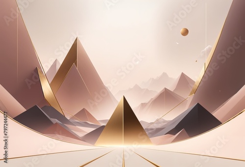 Golden Peaks, A Surreal Landscape (ID: 797244477)