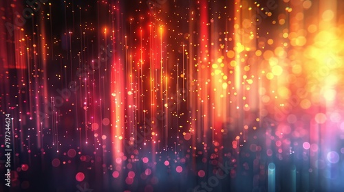 Abstract backdrop featuring vertical light streaks created using generative artificial intelligence.