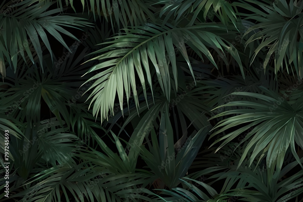 palm leaf pattern Generator AI palm leaf pattern Generator AI