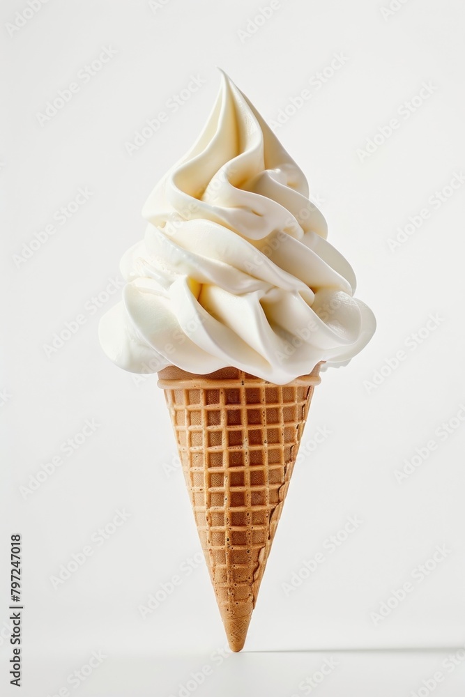 Tall icecream cone dessert white food. Tall icecream cone dessert white food.