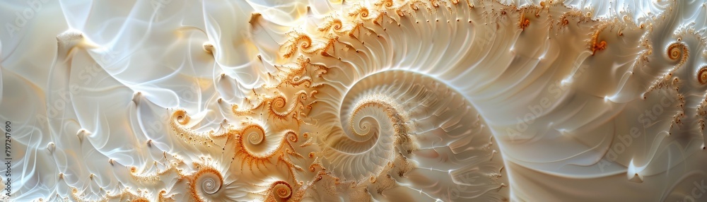 Ethereal golden spirals radiate outward, reminiscent of a galaxy Ethereal golden spirals radiate outward, reminiscent of a galaxy