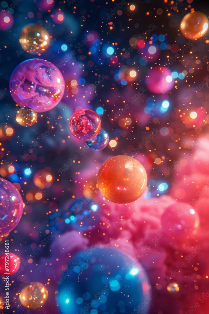 An otherworldly cosmic battle in a whimsical Candyland universe