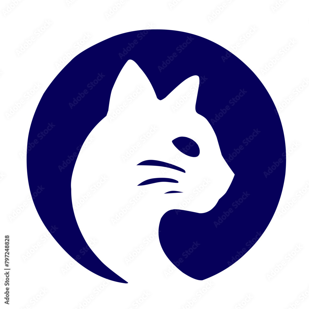 cat logo vector design simple logo template.stock vector cat logo vector design simple logo template.stock vector