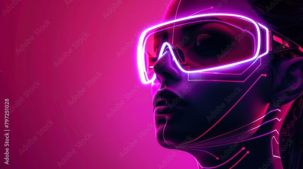 abstract futuristic fashion portrait elegant cyborg woman with glowing circuit lines stylish digital art abstract futuristic fashion portrait elegant cyborg woman with glowing circuit lines stylish digital art