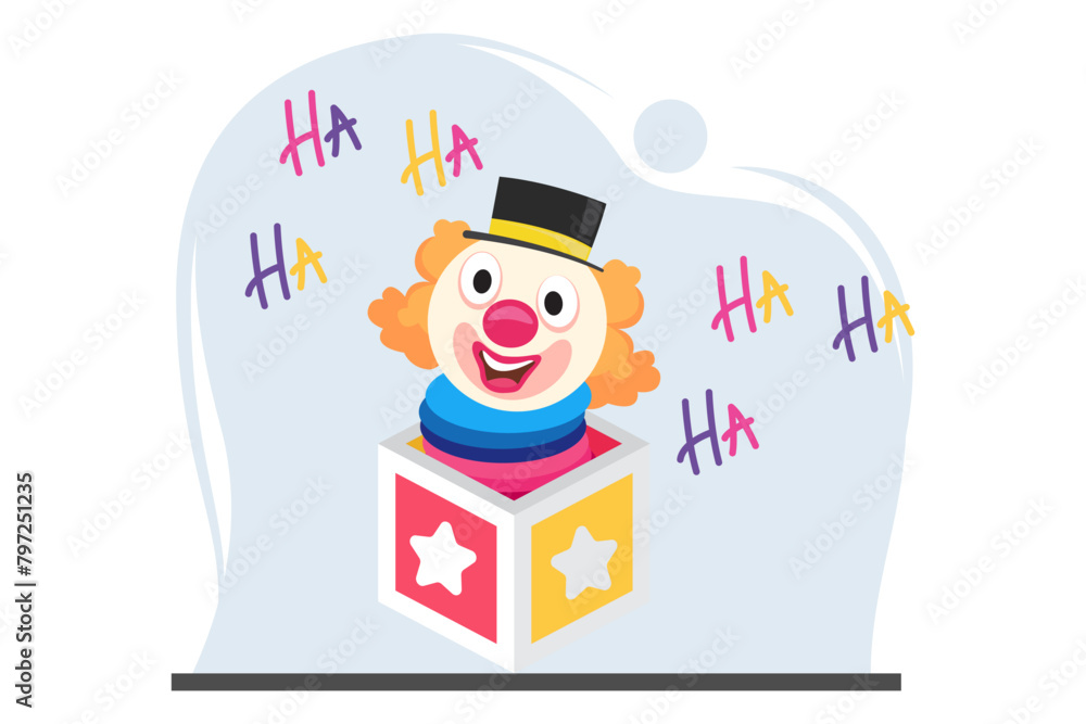 April Fools Flat Design Illustration April Fools Flat Design Illustration