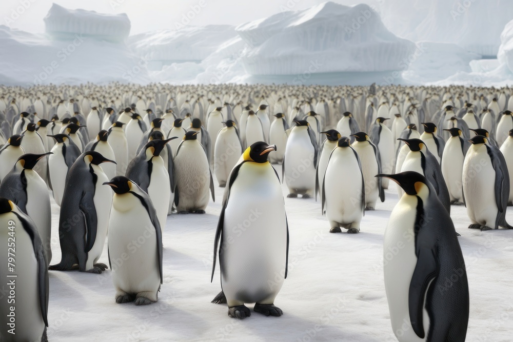 Obraz premium Penguin animal colony bird.