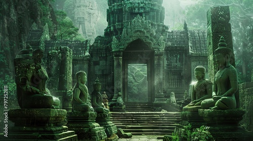 A dream of an ancient temple where the statues come to life and share their wisdom