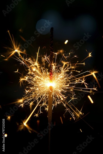 Sparkler Illuminating the Night