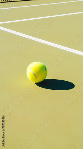 Close-up of tennis ball on court © xuan