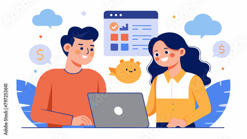A couple scrolling through the different investment options on their banks website discussing which ones would be best for their longterm