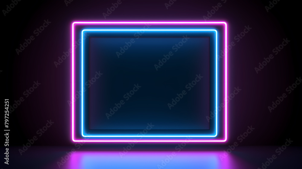 Neon blue and pink frame Neon blue and pink frame