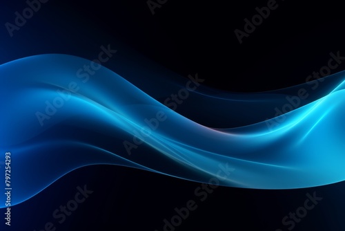 Abstract blue wave on a dark background