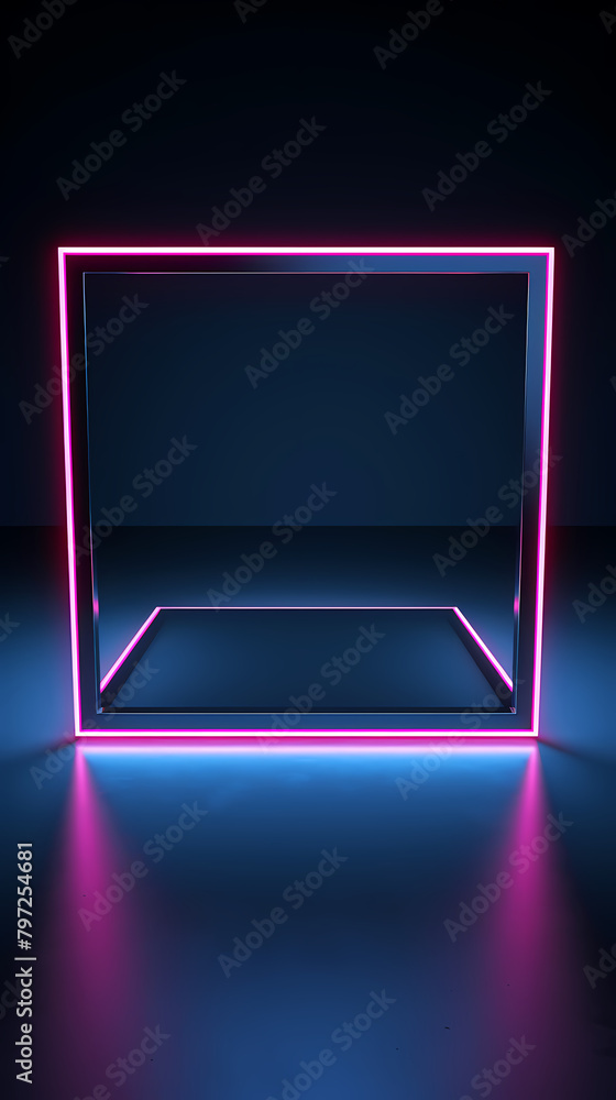 Neon blue and pink frame Neon blue and pink frame