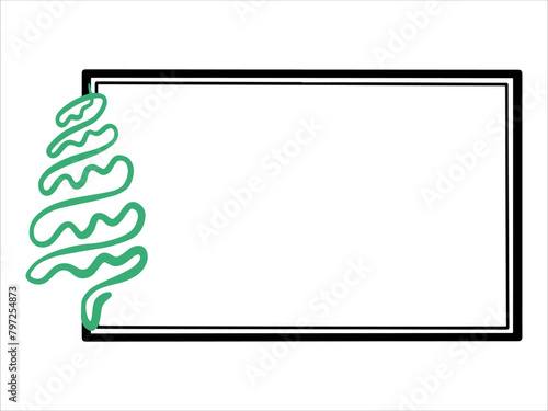 Christmas Frame Tree Background Illustration 