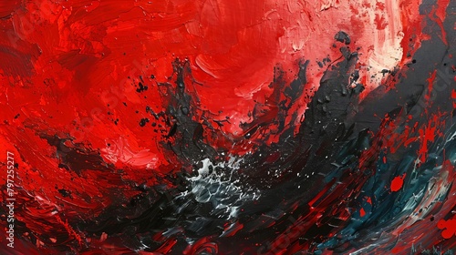 dramatic parting of the red sea abstract acrylic painting