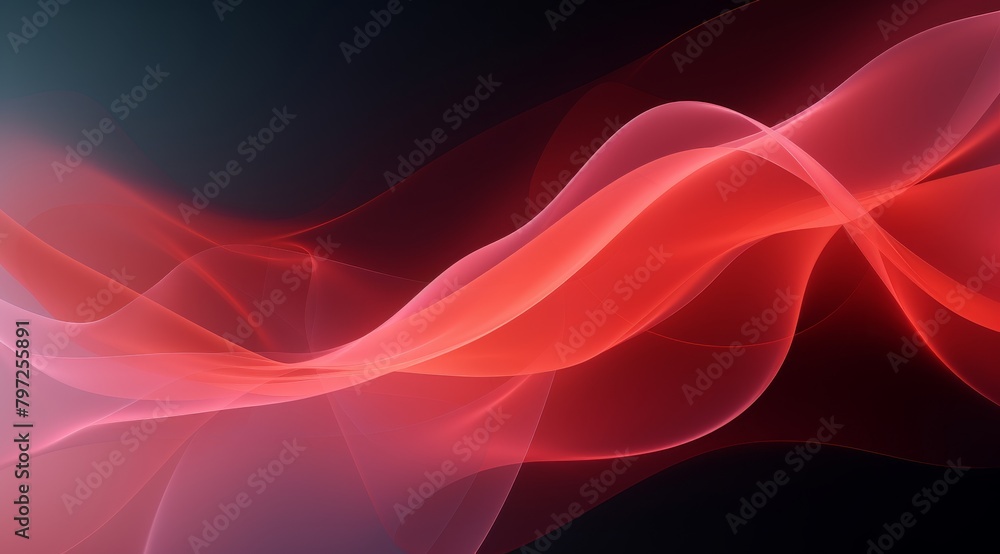 Abstract Red Wave Background Abstract Red Wave Background