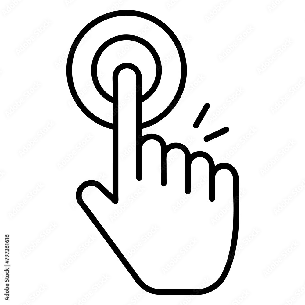 Hand click icon solid white background (14) Hand click icon solid white background (14)