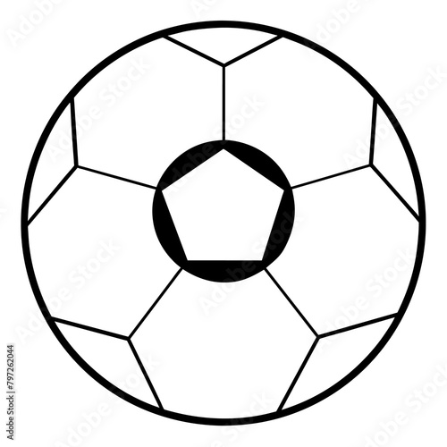 Soccer ball icon solid white background  2 