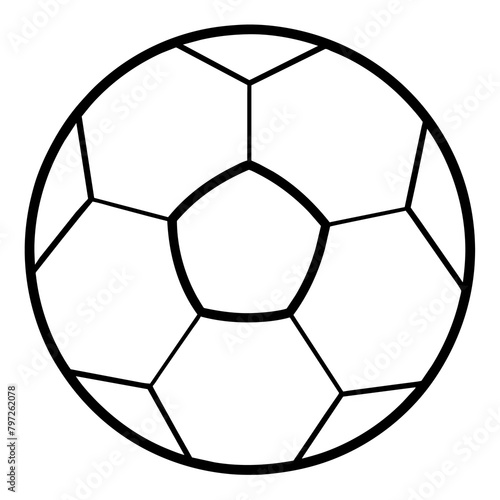 Soccer ball icon solid white background  7 