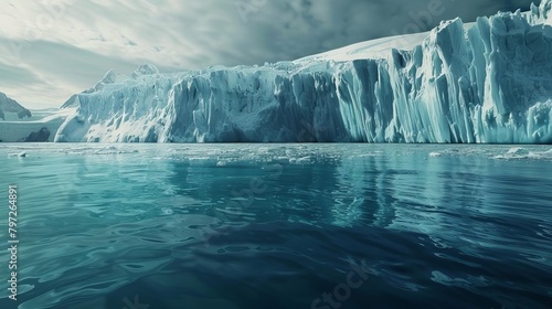 melting glaciers and rising sea levels dire consequences of global warming thoughtprovoking environmental concept © Bijac