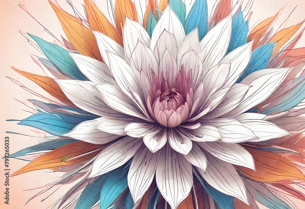 lotus flower background, colorful sketch of flower lotus flower background, colorful sketch of flower