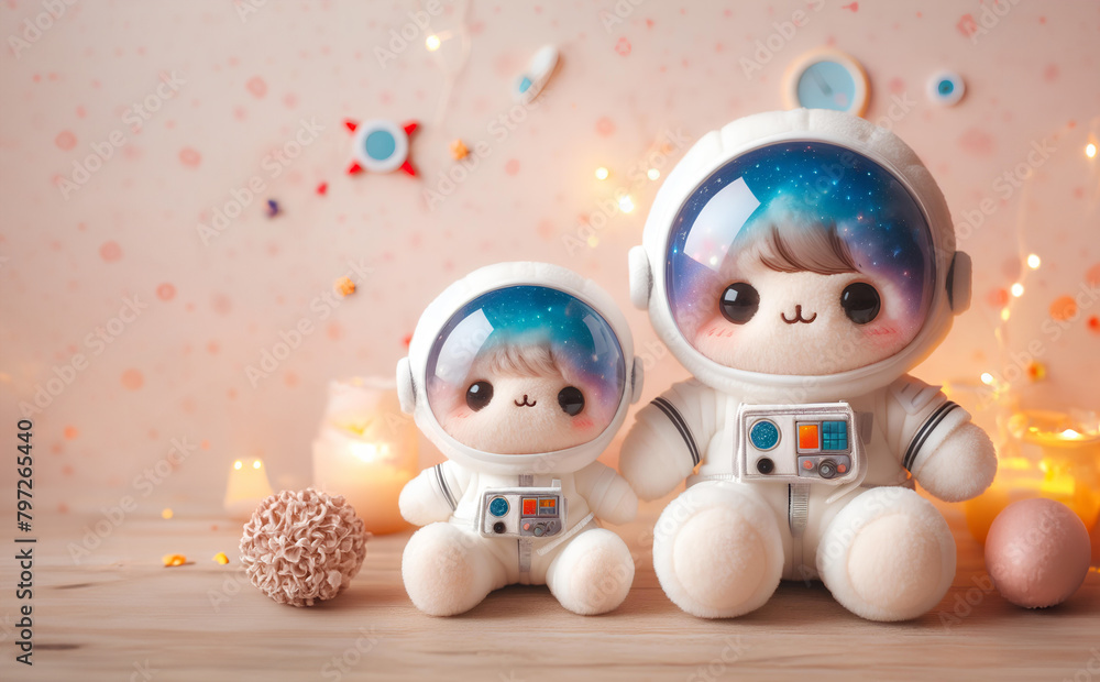 Cute doll wearing a space suit Cute doll wearing a space suit