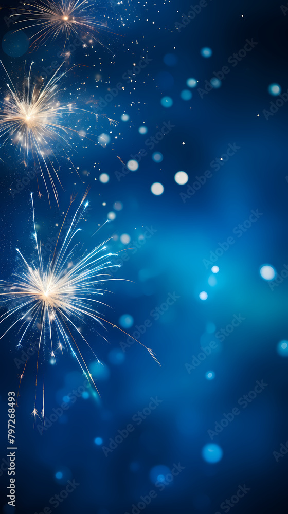 Fireworks illustration, happy new year Fireworks illustration, happy new year