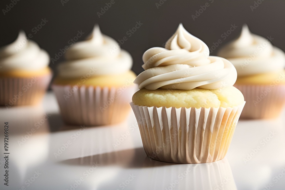 vanilla cupcakes with icing vanilla cupcakes with icing