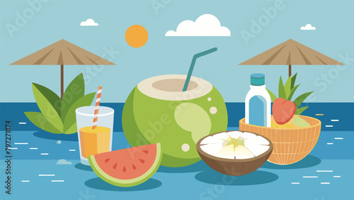 Quench your thirst with a refreshing coconut water and enjoy a selection of healthy snacks in the spas private lounge..