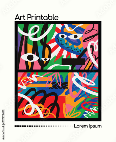 Poster Art Expressionism for print and wall decoration