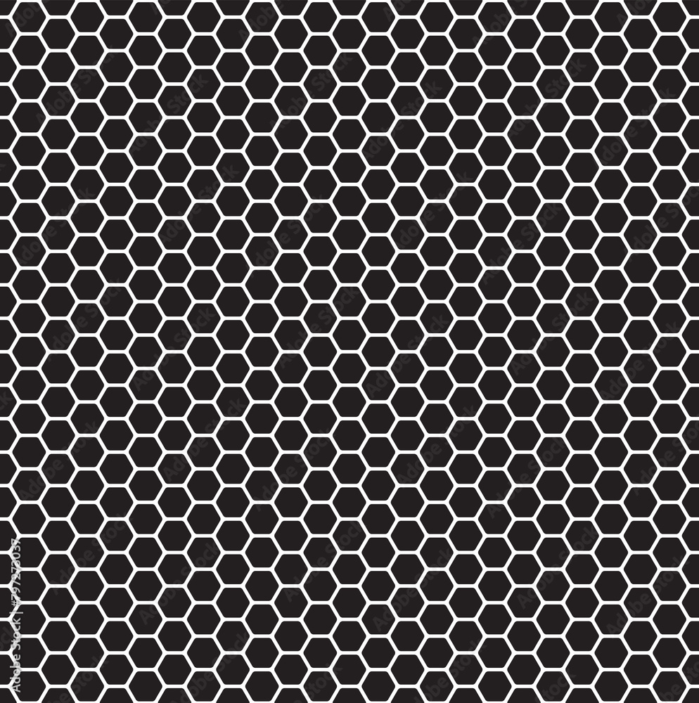 Seamless pattern. Black closely spaced hexagons. Seamless pattern. Black closely spaced hexagons.