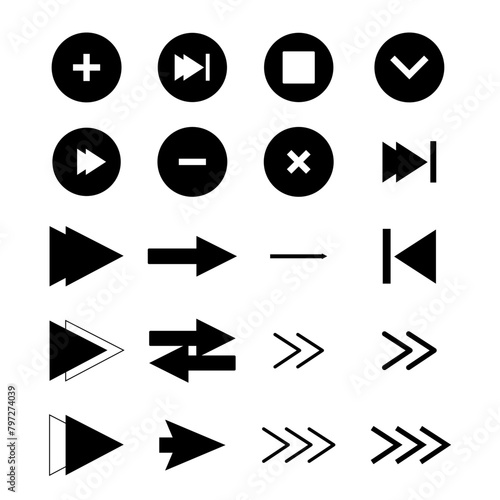 Arrow icons set. Arrow collection. Simple arrow big set. Vector illustration
