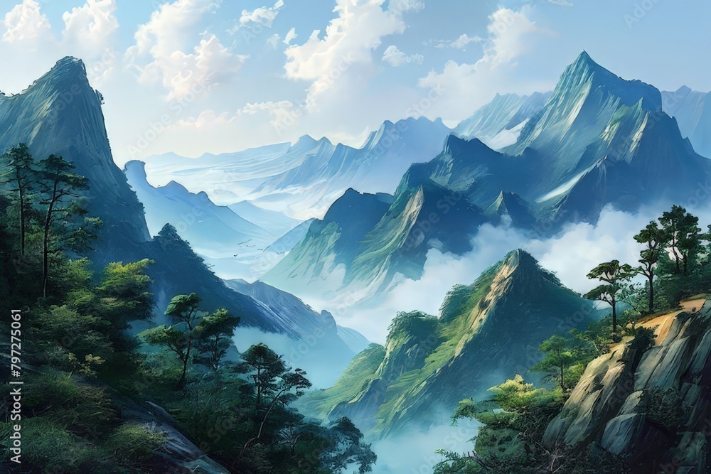 the AI Generative. Beautiful green amazon forest landscape the AI Generative. Beautiful green amazon forest landscape
