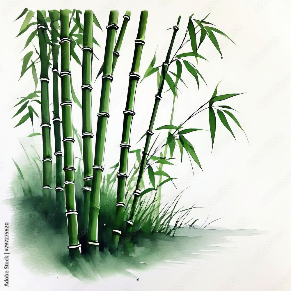 Fototapeta premium Bamboo forest, Bamboo plants in garden