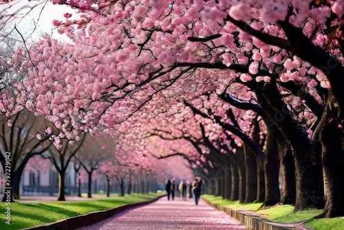 a Nice green forest landscape in the city