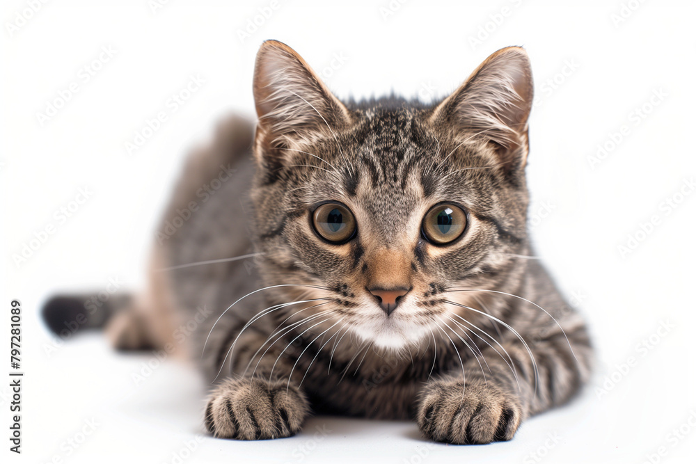 Obraz premium cat on white background