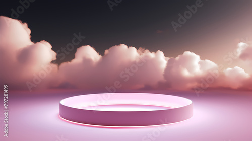 purple sky glowing halo